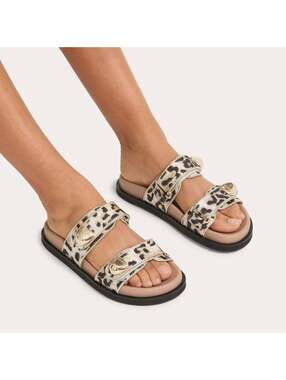 Carvela Sorano Gold Combination Leopard Sandal EU 39 / US 8